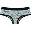 Crazy Dog T-Shirts Womens Avogato Panties Cute Bikini Brief Kitten Avocado Sexy Graphic Underwear for Ladies(Blue)