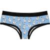 Crazy Dog T-Shirts Womens Butt Quack Panties Funny Duck Joke Graphic Bikini Brief Underwear for Ladies(Blue)