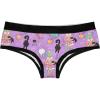 Crazy Dog T-Shirts Womens Cat Lady Panties Funny Bikini Brief Kitten Lovers Cute Butt Graphic Underwear Ladies(Purple)