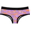 Crazy Dog T-Shirts Womens Corgi Panties Cute Pet Lovers Puppy Graphic Novelty Underwear for Ladies(Pink)