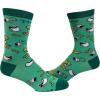 Crazy Dog T-Shirts Womens Cute Mismatched Socks With Funny Cute Graphics For Ladies(Green)