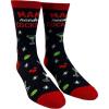 Crazy Dog T-Shirts Womens Cute Mismatched Socks With Funny Cute Graphics For Ladies(Mama Cocktail)