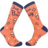 Crazy Dog T-Shirts Womens Empowering Socks Funny Footware for Girls to Make a Statement(Here to Bang)