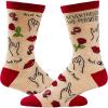 Crazy Dog T-Shirts Womens Empowering Socks Funny Footware for Girls to Make a Statement(Nevertheless)