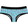 Crazy Dog T-Shirts Womens Flamingo Spirit Animals Panties Funny Saying Pink Bikini Brief Graphic Underwear(Blue)