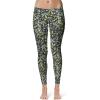 Crazy Dog T-Shirts Womens Funny Leggings Cute Elastic Tights for Ladies Workout Running Yoga Pants(Pot Leaves)