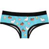 Crazy Dog T-Shirts Womens Llamen Panties Funny Llama Bikini Brief Cool Graphic Design Cute Novelty Underwear(Blue)