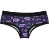 Crazy Dog T-Shirts Womens Mama Bear Panties Cute Sexy Print Wild Animal Underwear for Mom(Purple)