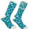 Crazy Dog T-Shirts Womens Secretly A Mermaid Socks Novety Graphic Sock Cute Colorful and Bright Fun Pattern Gift for Her Footwear