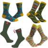Crazy Dog T-Shirts Women’s Teacher Socks funny Sarcastic School Graphic Footwear for Ladies(Teacher 4 Pack)