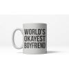 Crazy Dog T-Shirts Worlds Okayest Boyfriend Funny Relationship Ceramic Coffee Drinking Mug 11oz Cup