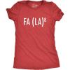 Crazy Dog Women’s FA LA LA 8 Funny Nerdy Math Xmas Graphic Novelty Holiday Tee(Heather Red – Fa La)