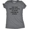 Crazy Dog Womens T Shirts Funny Sarcastic Humor Christmas Tees for Holiday Parties(Dark Heather Grey – Opinions)