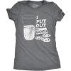 Crazy Dog Womens T Shirts Funny Sarcastic Humor Christmas Tees for Holiday Parties(Dark Heather Grey – Put Out)