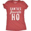 Crazy Dog Womens T Shirts Funny Sarcastic Humor Christmas Tees for Holiday Parties(Heather Red – Favorite Ho)