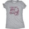Crazy Dog Womens T Shirts Funny Sarcastic Humor Christmas Tees for Holiday Parties(Light Heather Grey – on the Naughty)