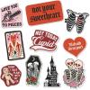 Dark Valentines Sticker Extra Large Stickers for Adults Funny Adhesives with Memes Love Cool Sarcastic Multi 10 Pieces(10 Pieces)
