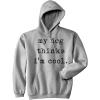 Funny Dog Joke Hoodies Cool Novelty Sweatshirts for Pet Owners and Dog Lovers(Heather Grey – Cool)