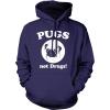 Funny Dog Joke Hoodies Cool Novelty Sweatshirts for Pet Owners and Dog Lovers(Navy – Pugs)