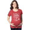 Funny Maternity Christmas Shirts for The Holidays Cute Tees to Celebrate Bumps First Christmas(Heather Red – Cookies for Two)