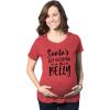 Funny Maternity Christmas Shirts for The Holidays Cute Tees to Celebrate Bumps First Christmas(Heather Red – Sants Got Nothing)
