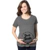 Funny Maternity T Shirts for Pregnant Women with Sarcastic Sayings Hilarious Womens Shirts for Pregnancy(Dark Heather Grey – Dont Touch)