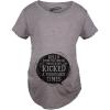 Funny Maternity T Shirts for Pregnant Women with Sarcastic Sayings Hilarious Womens Shirts for Pregnancy(Dark Heather Grey – Hello Inside)