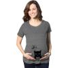 Funny Maternity T Shirts for Pregnant Women with Sarcastic Sayings Hilarious Womens Shirts for Pregnancy(Dark Heather Grey – Let Meowt)