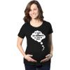 Funny Maternity T Shirts for Pregnant Women with Sarcastic Sayings Hilarious Womens Shirts for Pregnancy(Heather Black – Stay Here)