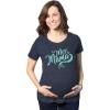 Funny Maternity T Shirts for Pregnant Women with Sarcastic Sayings Hilarious Womens Shirts for Pregnancy(Heather Navy – Mermama)