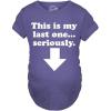 Funny Maternity T Shirts for Pregnant Women with Sarcastic Sayings Hilarious Womens Shirts for Pregnancy(Heather Purple – Last One)