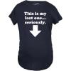 Funny Maternity T Shirts for Pregnant Women with Sarcastic Sayings Hilarious Womens Shirts for Pregnancy(Navy – Last One)