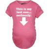 Funny Maternity T Shirts for Pregnant Women with Sarcastic Sayings Hilarious Womens Shirts for Pregnancy(Pink – Last One)