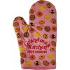 Grandmas Kitchen Free Cookies Oven Mitt Funny Grandmother Gift Baking Kitchen Glove Funny Graphic Kitchenwear Cool Grandma Novelty Cookware Pink Oven Mitt(Oven Mitt)