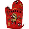 Impasta Oven Mitt Funny Noodle Disguise Imposter Hilarious Graphic Novelty Kitchen Glove Funny Graphic Kitchenwear Cool Food Novelty Cookware Red Oven Mitt(Oven Mitt)