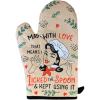 Made with Love That Means I Licked The Spoon and Kept Using It Oven Mitt Funny Graphic Kitchenwear Cool Food Novelty Cookware Multi Oven Mitt(Oven Mitt)