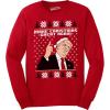 Make Christmas Great Again Funny Ugly Christmas Sarcastic Graphic Men Sweatshirt(Red)