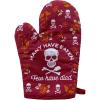 Many Have Eaten Few Have Died Oven Mitt Funny Sarcastic Cooking Kitchen Glove Funny Graphic Kitchenwear Halloween Cool Sarcastic Novelty Cookware Red Oven Mitt(Oven Mitt)