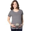 Maternity Baby Peeking T Shirt Funny Pregnancy Tee for Expecting Mothers(Dark Heather Grey)