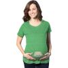 Maternity Baby Peeking T Shirt Funny Pregnancy Tee for Expecting Mothers(Heather Green)