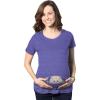 Maternity Baby Peeking T Shirt Funny Pregnancy Tee for Expecting Mothers(Heather Purple)