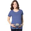Maternity Baby Peeking T Shirt Funny Pregnancy Tee for Expecting Mothers(Heather Royal)