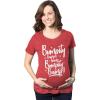 Maternity Bumpity Bump Bump Pregnancy T Shirt Funny Christmas Baby Announcement(Heather Red)