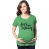 Maternity First Time Mommy Pregnancy T Shirt Cute Belly Bump Tee Mother to Be(Heather Green)