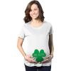 Maternity I Make Irish People Funny Saint Patricks Day Reveal Pregnancy T Shirt(White)