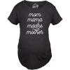 Maternity Mom Mama Madre Mother T Shirt Cute Mother’s Day Different Moms Spellings Novelty Graphic Tee for Mother to Be(Heather Black)