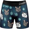 Mens Animal Boxers Funny Cat Dog Fish and More Novelty Underwear with Animals Funny Animal Underwear(Cat Dad)