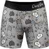 Mens Animal Boxers Funny Cat Dog Fish and More Novelty Underwear with Animals Funny Animal Underwear(Cats 3 People)