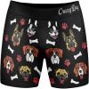 Mens Animal Boxers Funny Cat Dog Fish and More Novelty Underwear with Animals Funny Animal Underwear(Dogs 3 People)