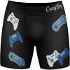 Mens Animal Boxers Funny Cat Dog Fish and More Novelty Underwear with Animals Funny Animal Underwear(Paused My Game)